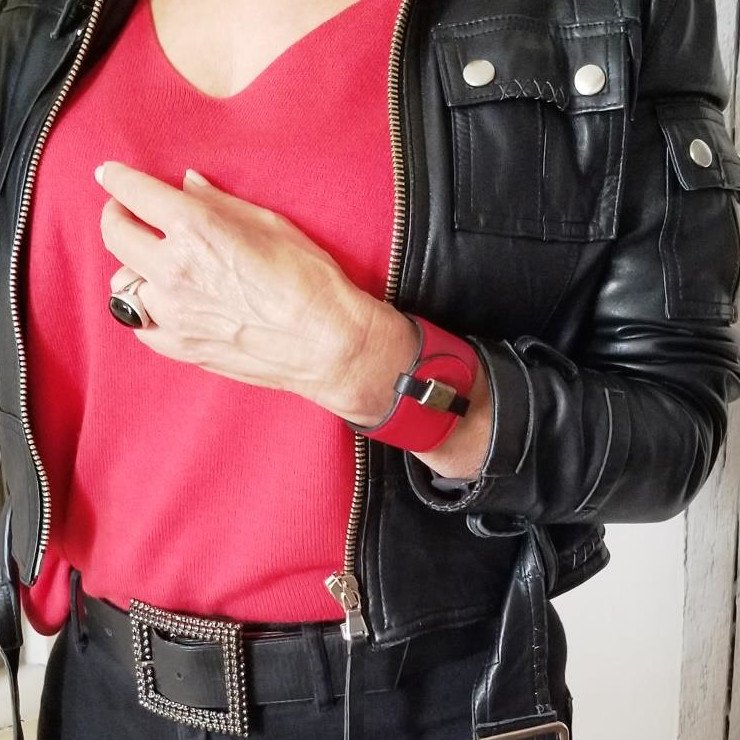 Bracelet "ViceVersa" Rouge - Noir
